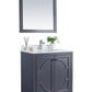 Odyssey 30" Maple Grey Bathroom Vanity with Pure White Phoenix Stone Countertop