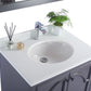 Odyssey 30" Maple Grey Bathroom Vanity with Pure White Phoenix Stone Countertop