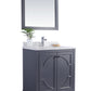 Odyssey 30" Maple Grey Bathroom Vanity with Pure White Phoenix Stone Countertop