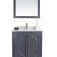 Odyssey 30" Maple Grey Bathroom Vanity with White Quartz Countertop