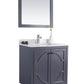 Odyssey 30" Maple Grey Bathroom Vanity with White Quartz Countertop