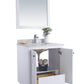 Odyssey 30" White Bathroom Vanity with Black Wood Marble Countertop