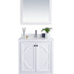 Odyssey 30" White Bathroom Vanity with Pure White Phoenix Stone Countertop