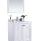 Odyssey 30" White Bathroom Vanity with Pure White Phoenix Stone Countertop