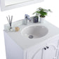 Odyssey 30" White Bathroom Vanity with Pure White Phoenix Stone Countertop