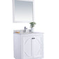 Odyssey 30" White Bathroom Vanity with White Carrara Marble Countertop