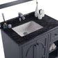 Odyssey 36" Maple Grey Bathroom Vanity with Black Wood Marble Countertop