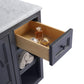 Odyssey 36" Maple Grey Bathroom Vanity with Black Wood Marble Countertop