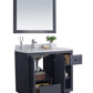 Odyssey 36" Maple Grey Bathroom Vanity with White Carrara Marble Countertop