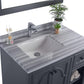 Odyssey 36" Maple Grey Bathroom Vanity with White Stripes Marble Countertop