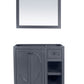 Odyssey 36" Maple Grey Bathroom Vanity Cabinet