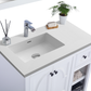 Odyssey 36" White Bathroom Vanity with Matte White VIVA Stone Solid Surface Countertop