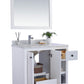 Odyssey 36" White Bathroom Vanity with Matte White VIVA Stone Solid Surface Countertop