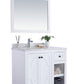 Odyssey 36" White Bathroom Vanity with White Carrara Marble Countertop