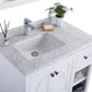 Odyssey 36" White Bathroom Vanity with White Carrara Marble Countertop