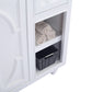 Odyssey 36" White Bathroom Vanity with White Carrara Marble Countertop