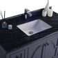 Odyssey 48" Maple Grey Bathroom Vanity with Black Wood Marble Countertop