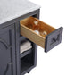 Odyssey 48" Maple Grey Bathroom Vanity with Black Wood Marble Countertop