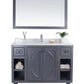 Odyssey 48" Maple Grey Bathroom Vanity with White Carrara Marble Countertop