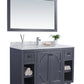 Odyssey 48" Maple Grey Bathroom Vanity with White Carrara Marble Countertop