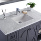 Odyssey 48" Maple Grey Bathroom Vanity with White Carrara Marble Countertop