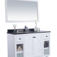 Odyssey 48" White Bathroom Vanity with Black Wood Marble Countertop