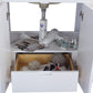 Odyssey 48" White Bathroom Vanity with Black Wood Marble Countertop