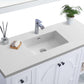 Odyssey 48" White Bathroom Vanity with Matte White VIVA Stone Solid Surface Countertop