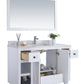 Odyssey 48" White Bathroom Vanity with Matte White VIVA Stone Solid Surface Countertop