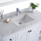 Odyssey 48" White Bathroom Vanity with White Carrara Marble Countertop