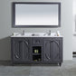 Odyssey 60" Maple Grey Double Sink Bathroom Vanity Cabinet