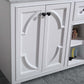 Odyssey 60" White Double Sink Bathroom Vanity with Matte White VIVA Stone Solid Surface Countertop