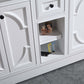 Odyssey 60" White Double Sink Bathroom Vanity Cabinet