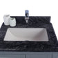 Wilson 24" Grey Bathroom Vanity with Black Wood Marble Countertop