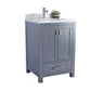 Wilson 24" Grey Bathroom Vanity with White Carrara Marble Countertop