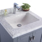 Wilson 24" Grey Bathroom Vanity with White Carrara Marble Countertop