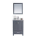 Wilson 24" Grey Bathroom Vanity with White Quartz Countertop