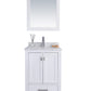 Wilson 24" White Bathroom Vanity with White Carrara Marble Countertop