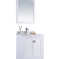 Wilson 24" White Bathroom Vanity with White Carrara Marble Countertop