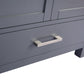 Wilson 30" Grey Bathroom Vanity with Black Wood Marble Countertop