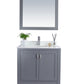 Wilson 30" Grey Bathroom Vanity with Pure White Phoenix Stone Countertop