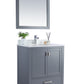 Wilson 30" Grey Bathroom Vanity with Pure White Phoenix Stone Countertop