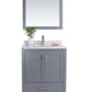 Wilson 30" Grey Bathroom Vanity with White Carrara Marble Countertop