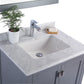 Wilson 30" Grey Bathroom Vanity with White Carrara Marble Countertop