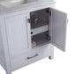 Wilson 30" White Bathroom Vanity with Matte White VIVA Stone Solid Surface Countertop