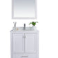 Wilson 30" White Bathroom Vanity with Pure White Phoenix Stone Countertop