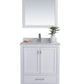 Wilson 30" White Bathroom Vanity with White Carrara Marble Countertop