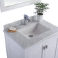 Wilson 30" White Bathroom Vanity with White Carrara Marble Countertop