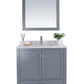 Wilson 36" Grey Bathroom Vanity with White Carrara Marble Countertop