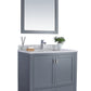 Wilson 36" Grey Bathroom Vanity with White Carrara Marble Countertop